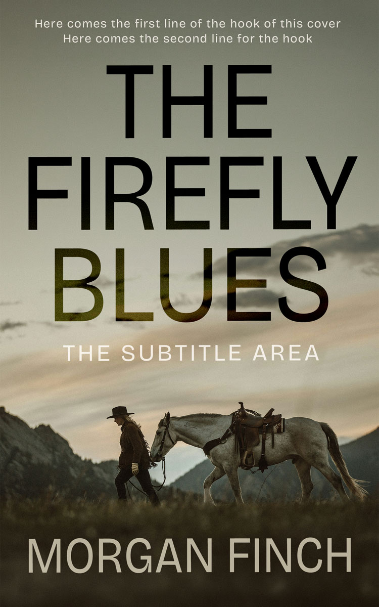2D view of Premade Western Book Cover - Gray Olive #36756 | BookCoverZone*