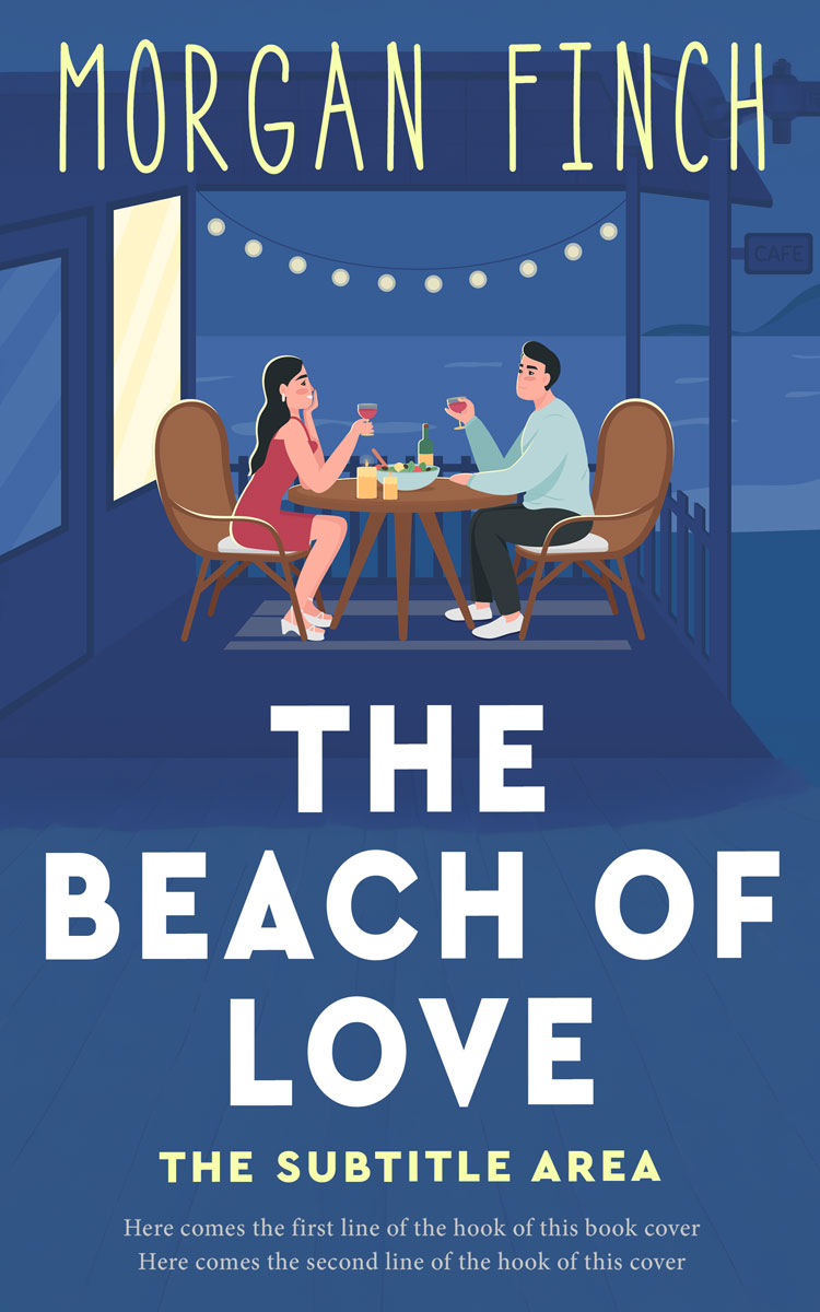 2D view of Premade Romance Book Cover - Chambray #36852 | BookCoverZone*