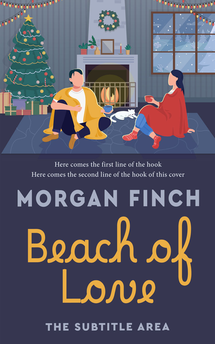 2D view of Premade Romance Book Cover - Oxford Blue #36864 | BookCoverZone*
