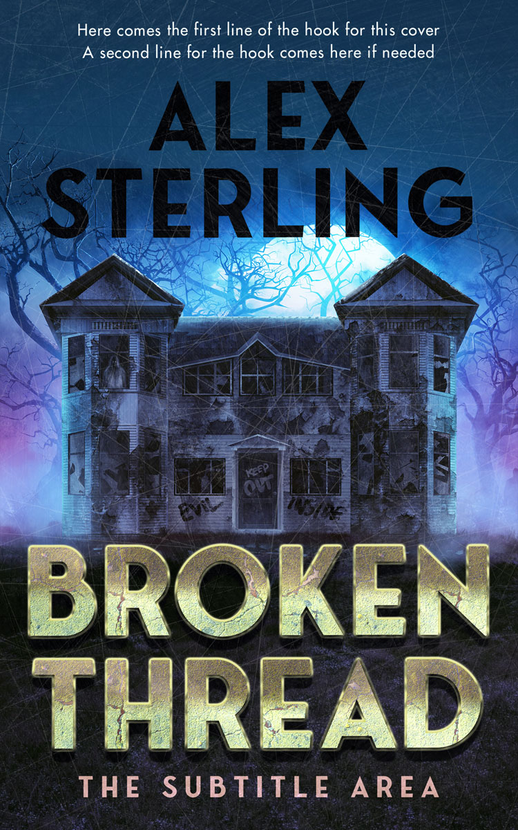 2D view of Premade Horror Book Cover - Ebony Clay #36948 | BookCoverZone*