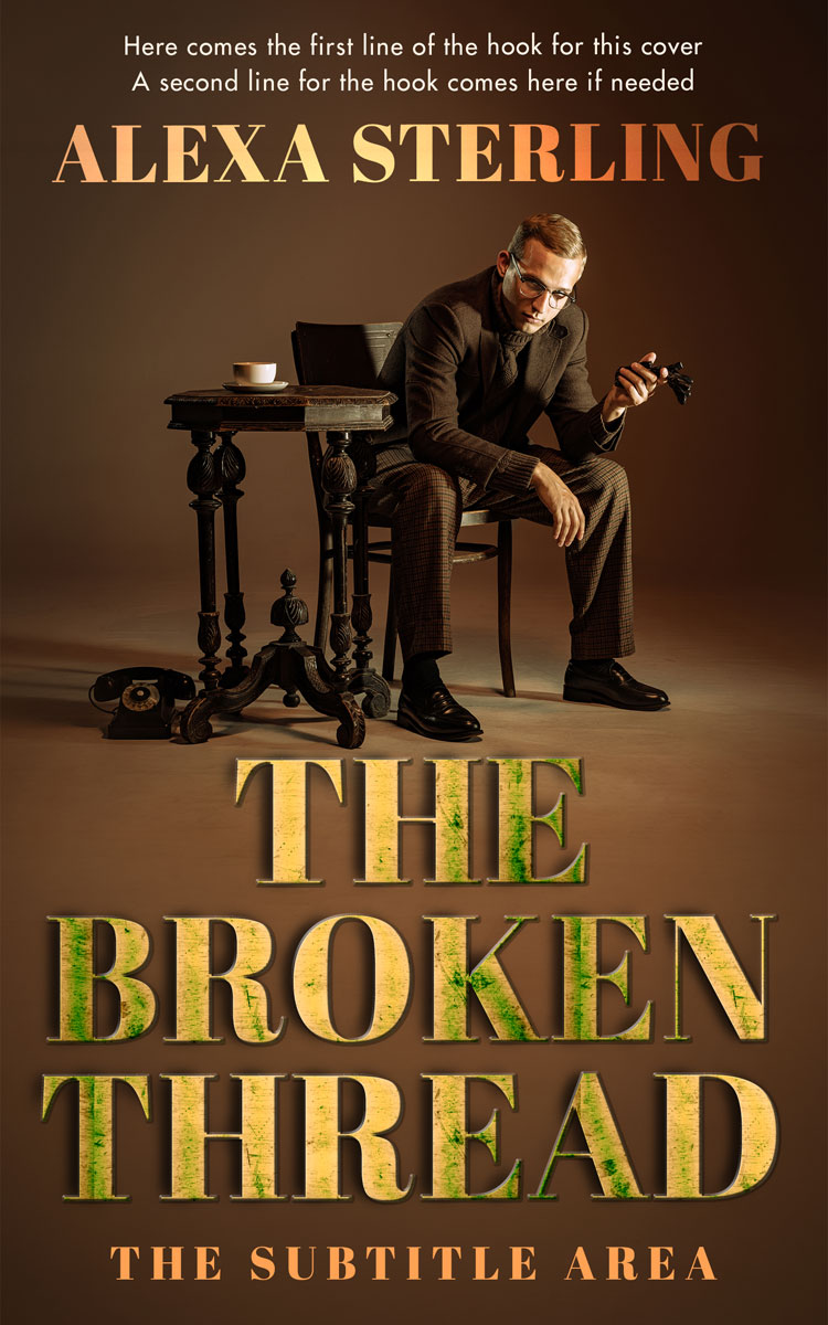 2D view of Premade Mystery & Thriller & Suspense Book Cover - Metallic Bronze #36957 | BookCoverZone*