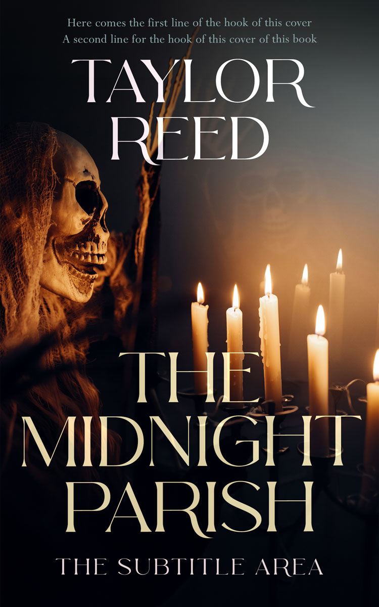 2D view of Premade Horror Book Cover - Antique Brass #37093 | BookCoverZone*