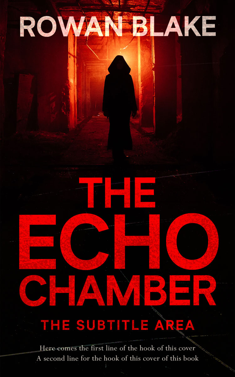 2D view of Premade Horror Book Cover - Alizarin Crimson #37112 | BookCoverZone*