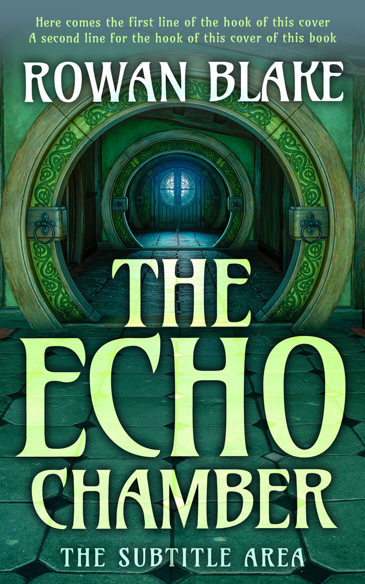 2D view of Premade Fantasy Book Cover - Te Papa Green #37174 | BookCoverZone