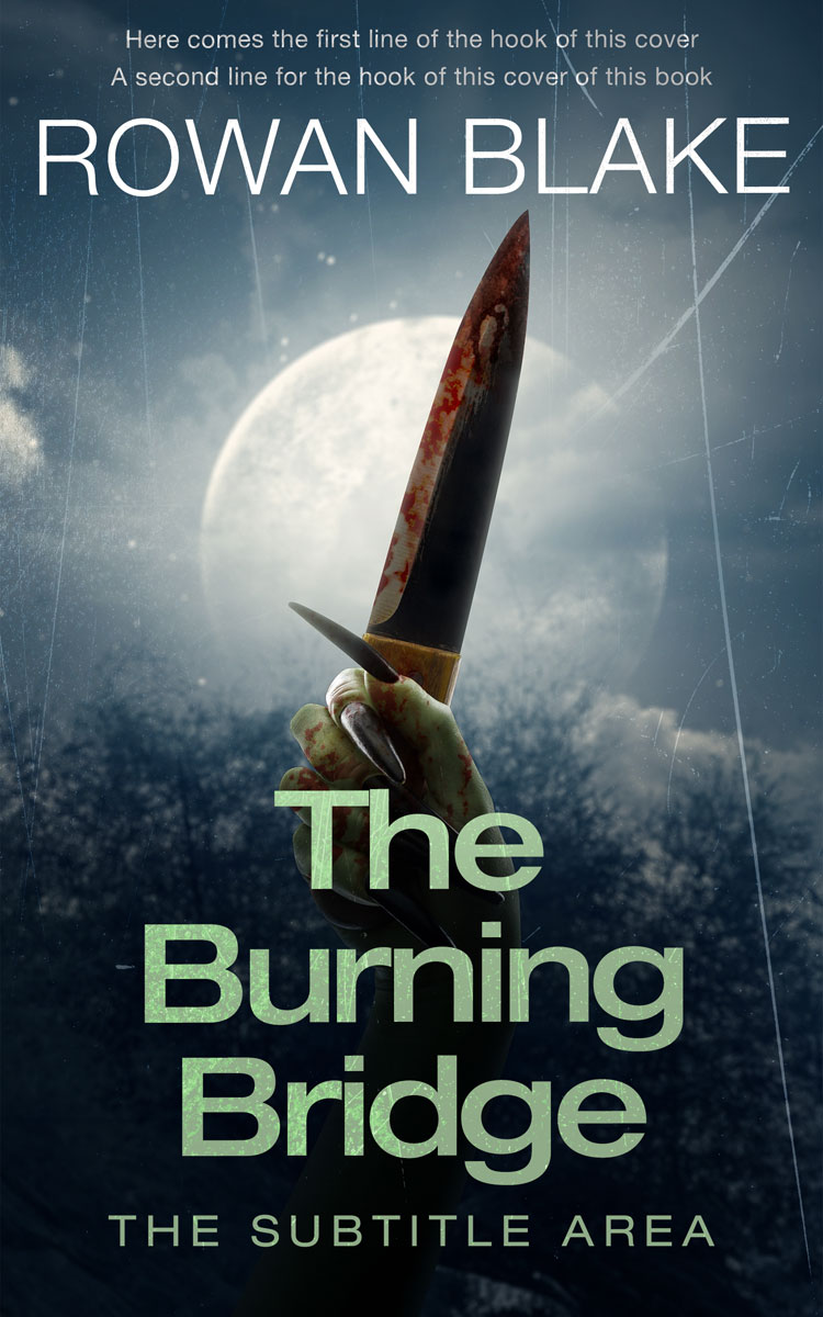 2D view of Premade Horror Book Cover - Ebony Clay #37196 | BookCoverZone