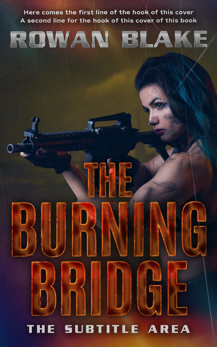 2D view of Premade Action & Adventure Book Cover - Thunder #37224 | BookCoverZone*