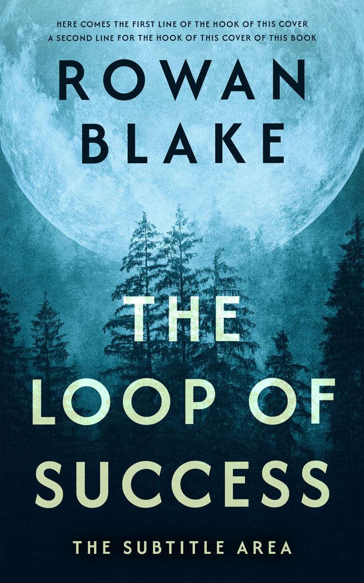 2D view of Premade  Book Cover - Powder Blue #37260 | BookCoverZone
