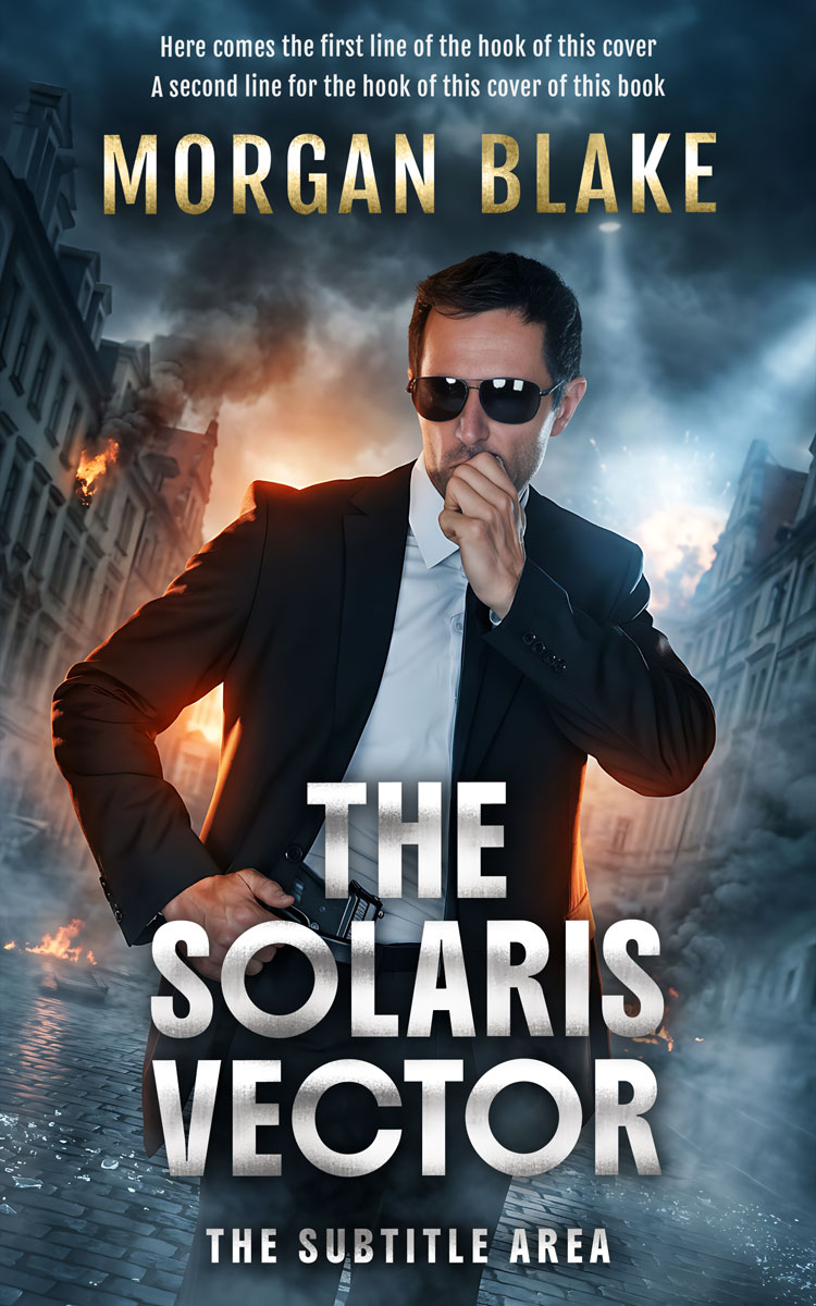 2D view of Premade Action & Adventure Book Cover - Ebony Clay #37308 | BookCoverZone