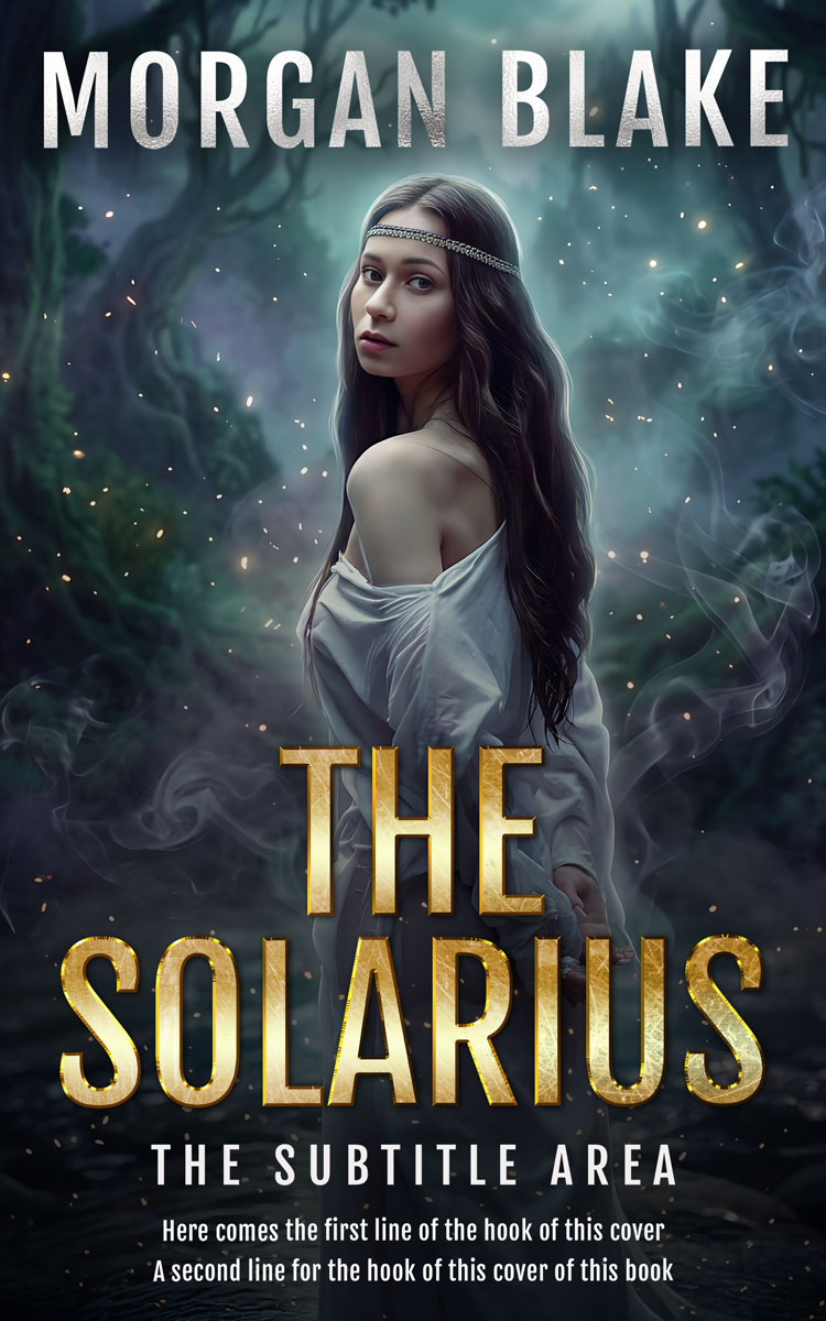 2D view of Premade Fantasy Book Cover - Outer Space #37320 | BookCoverZone