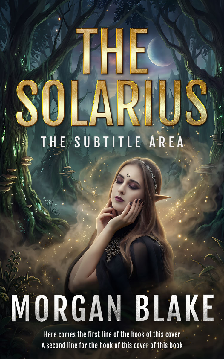 2D view of Premade Fantasy Book Cover - Outer Space #37322 | BookCoverZone
