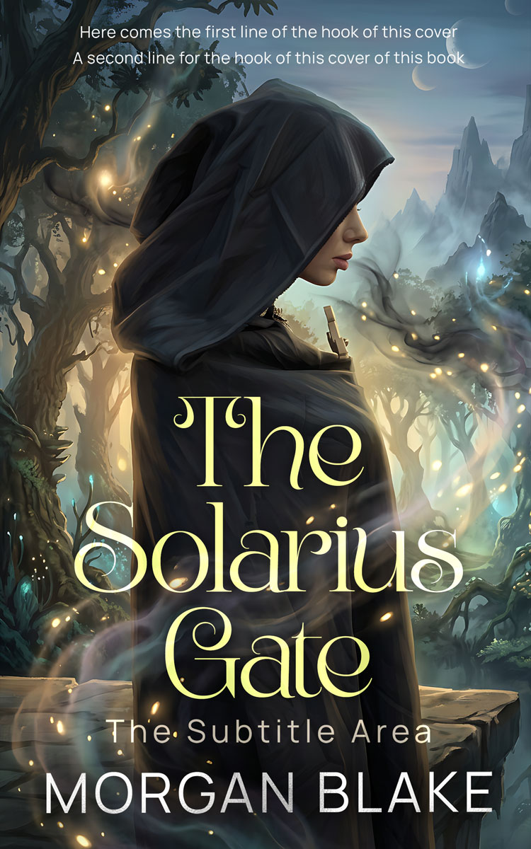 2D view of Premade Fantasy Book Cover - Outer Space #37326 | BookCoverZone