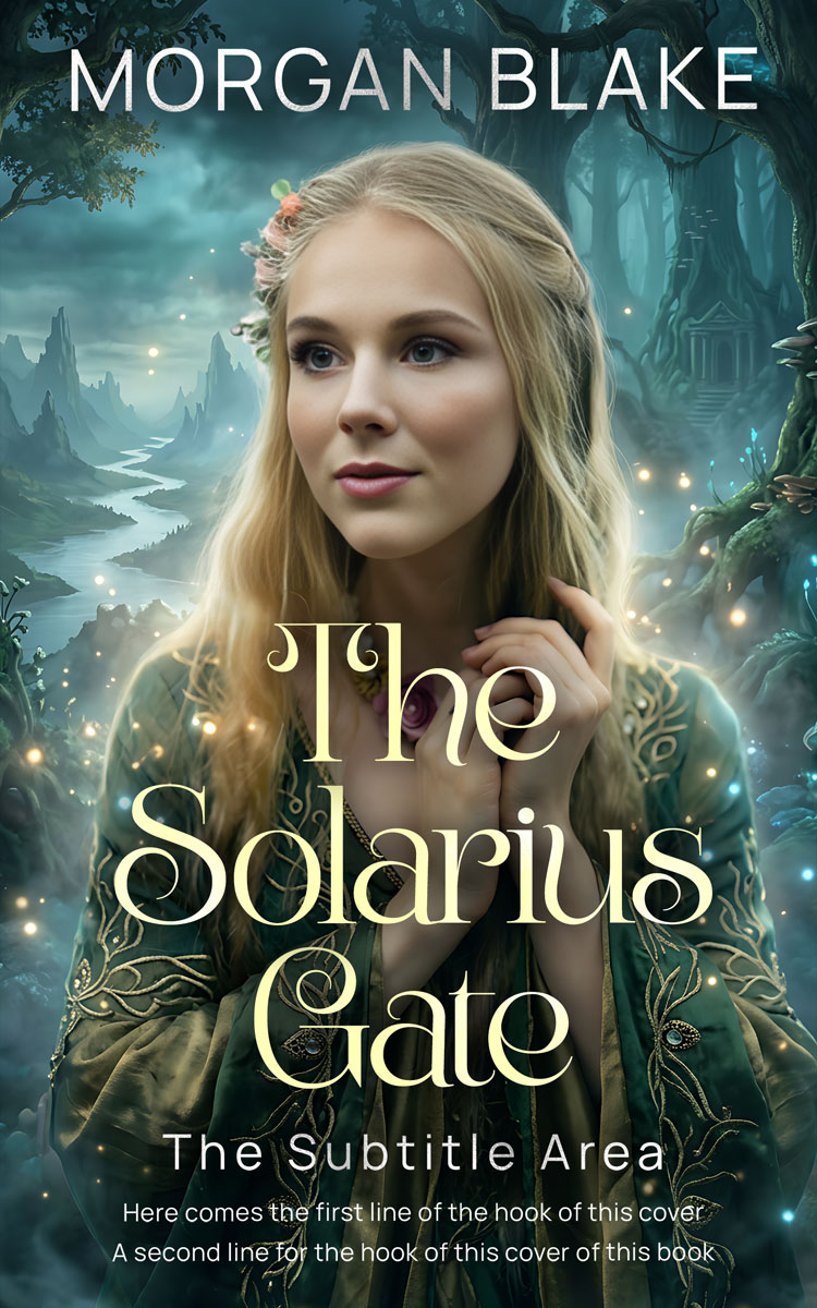 2D view of Premade Fantasy Book Cover - Outer Space #37331 | BookCoverZone