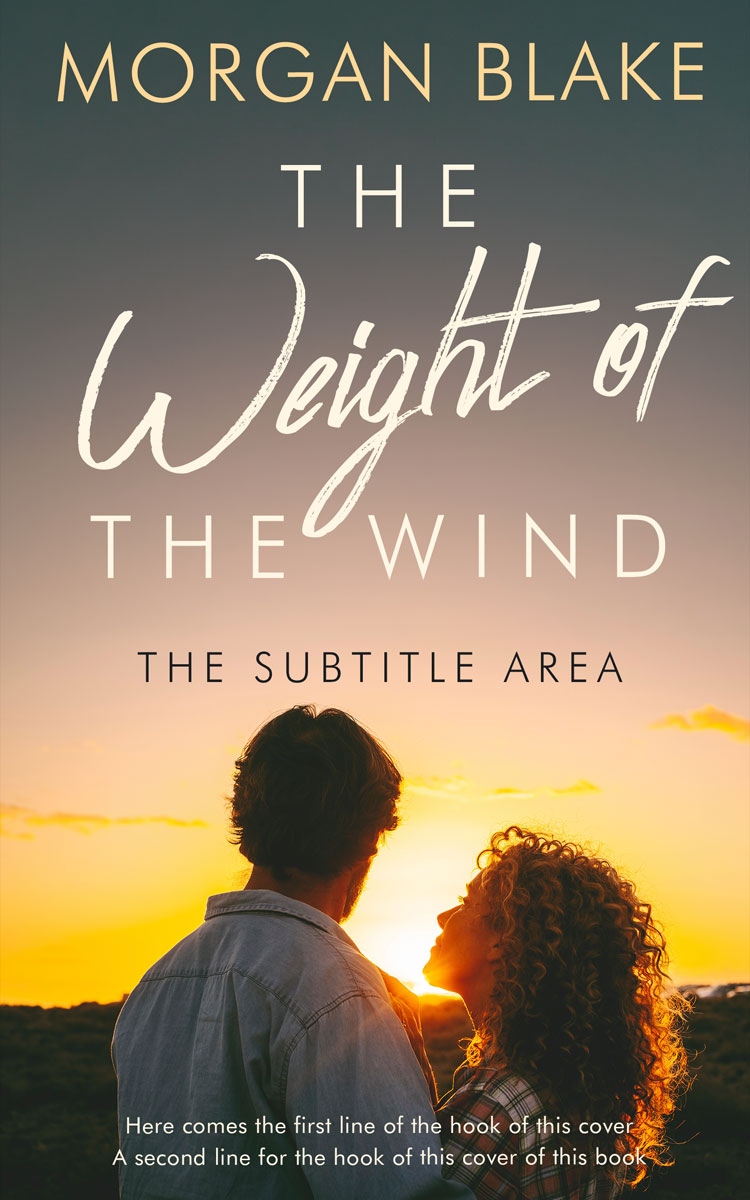 2D view of Premade Romance Book Cover - Fuscous Gray #37357 | BookCoverZone