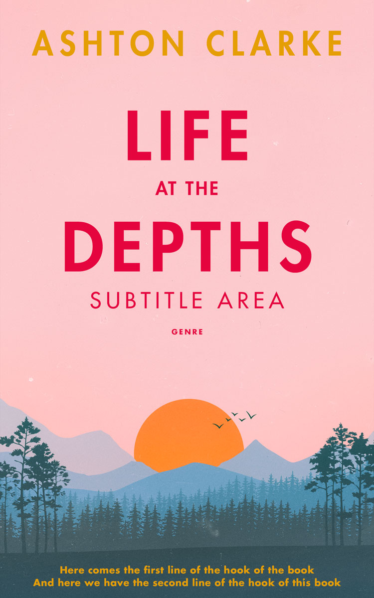 2D view of Blue Bayoux #50005 - Premade Literary Fiction Book Cover