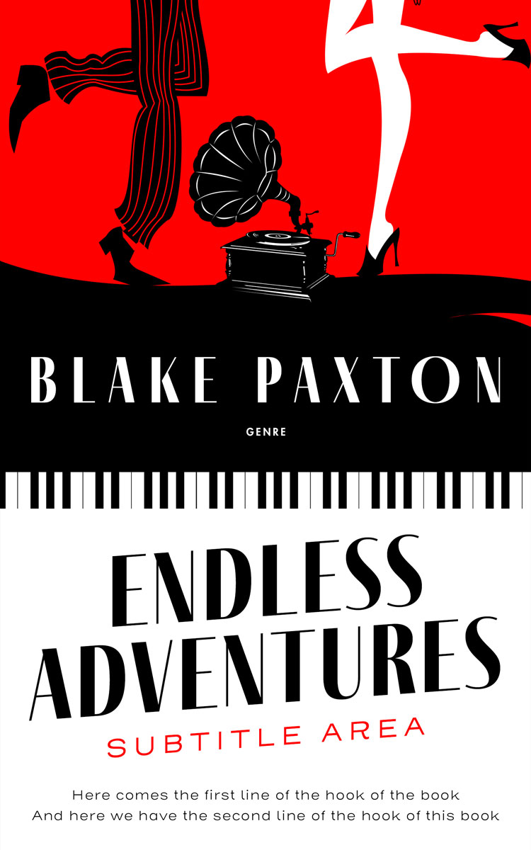 2D view of Premade Historical Book Cover - Red