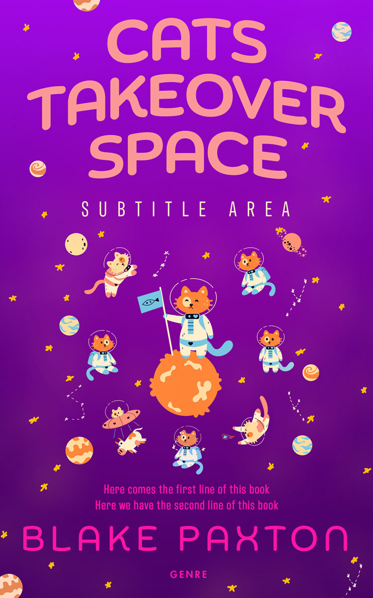 2D view of Purple #50015 - Premade Fantasy Book Cover