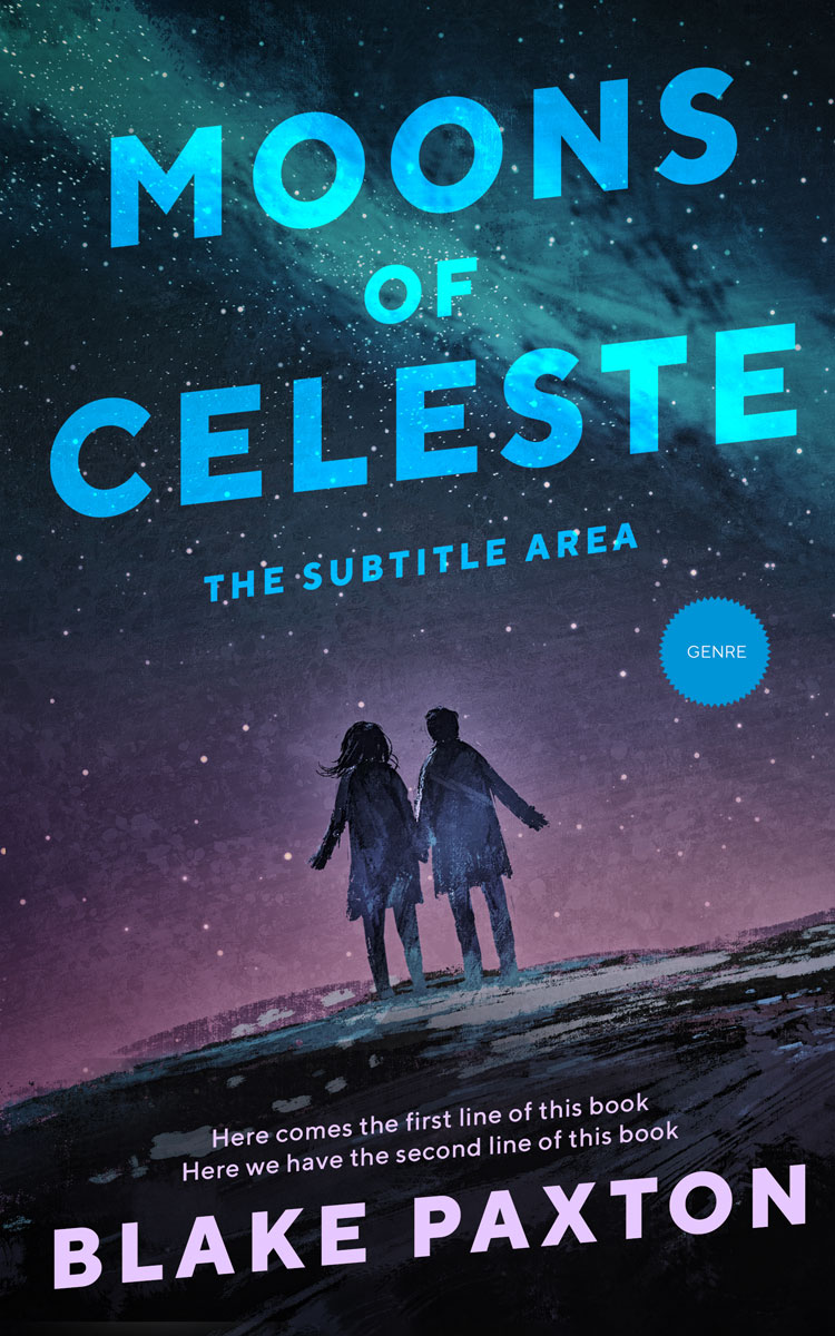 2D view of Premade Romance Book Cover - Ebony Clay