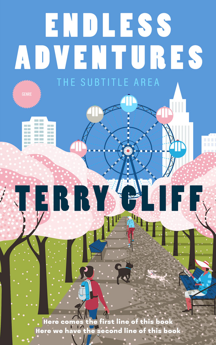 2D view of Havelock Blue #50052 - Premade Nature Book Cover