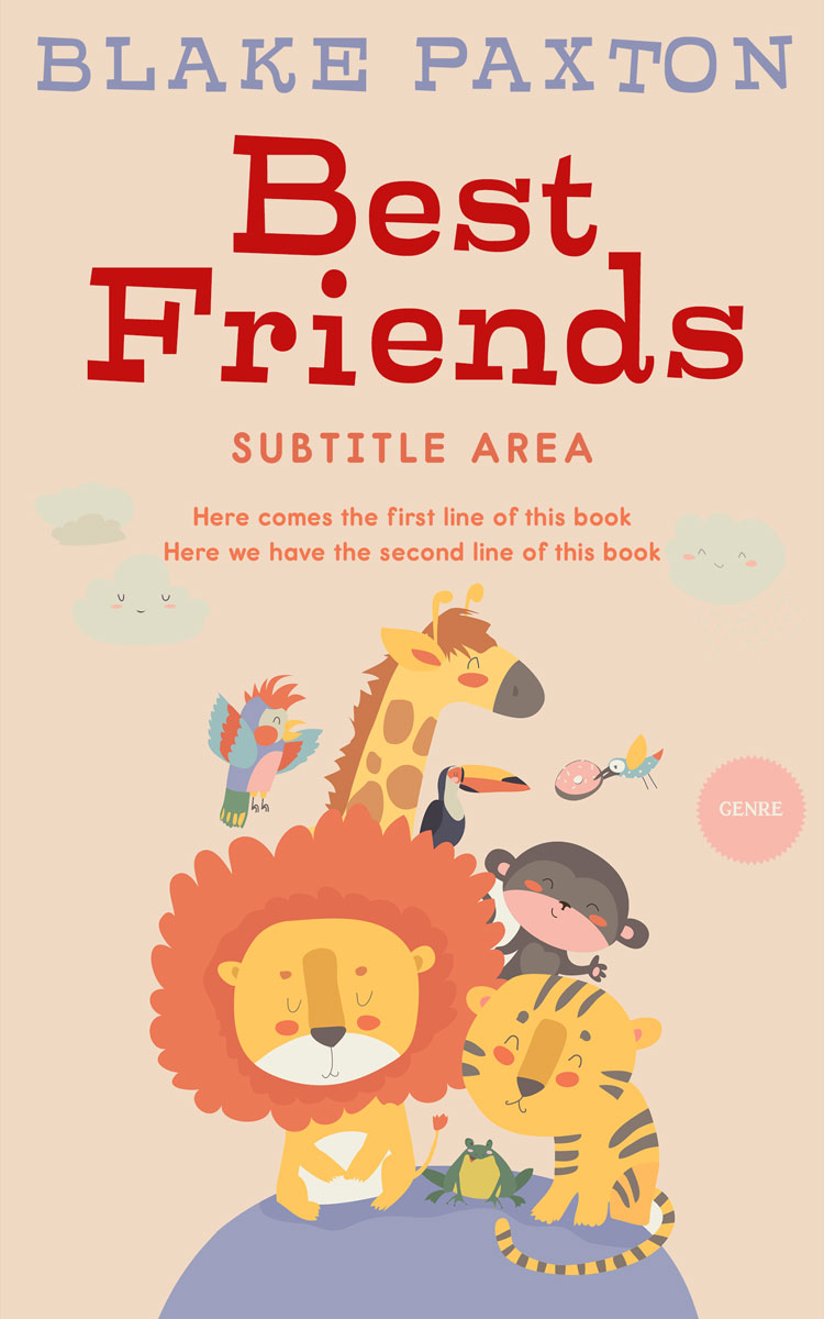2D view of Premade Children's Book Cover - Bone