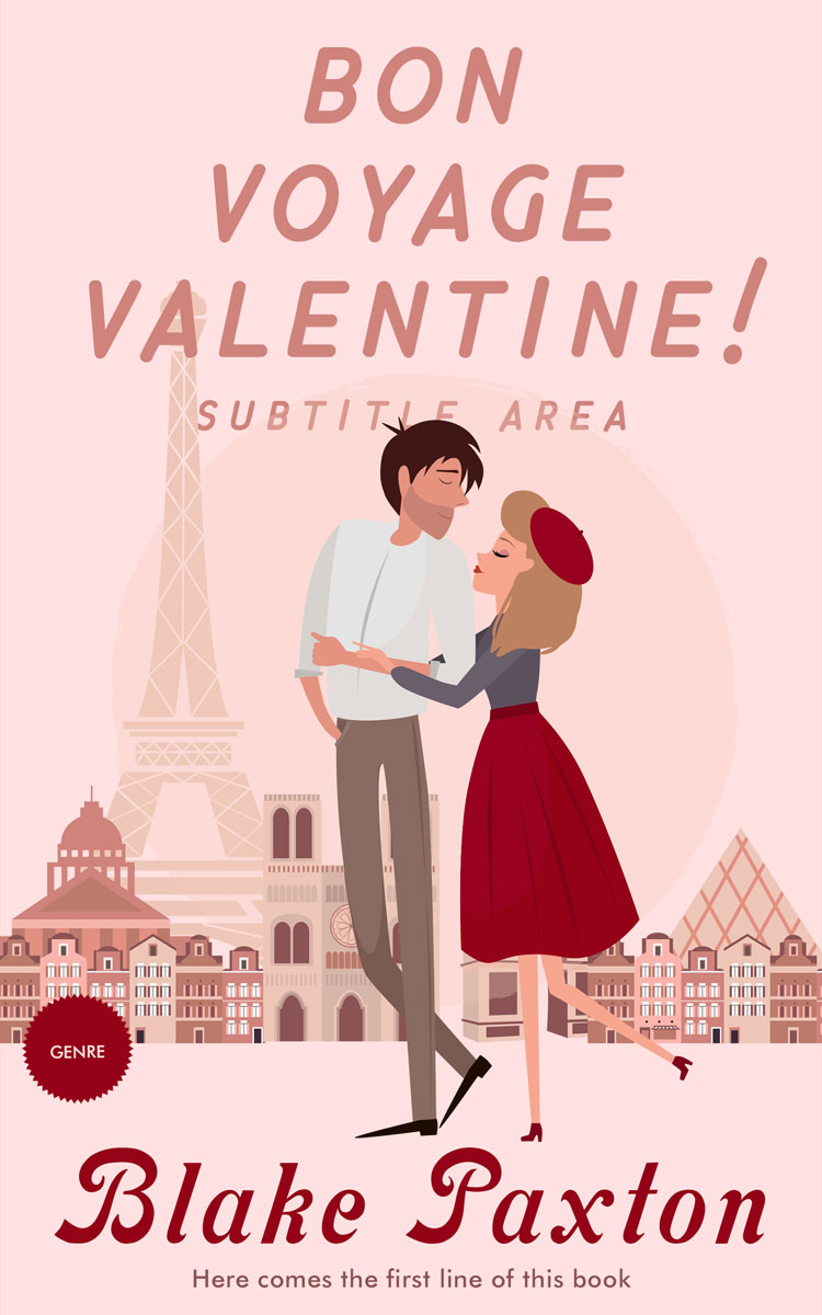 2D view of Premade Romance Book Cover - Linen