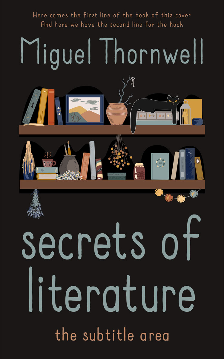 Pre Made Book Cover Cocoa Brown