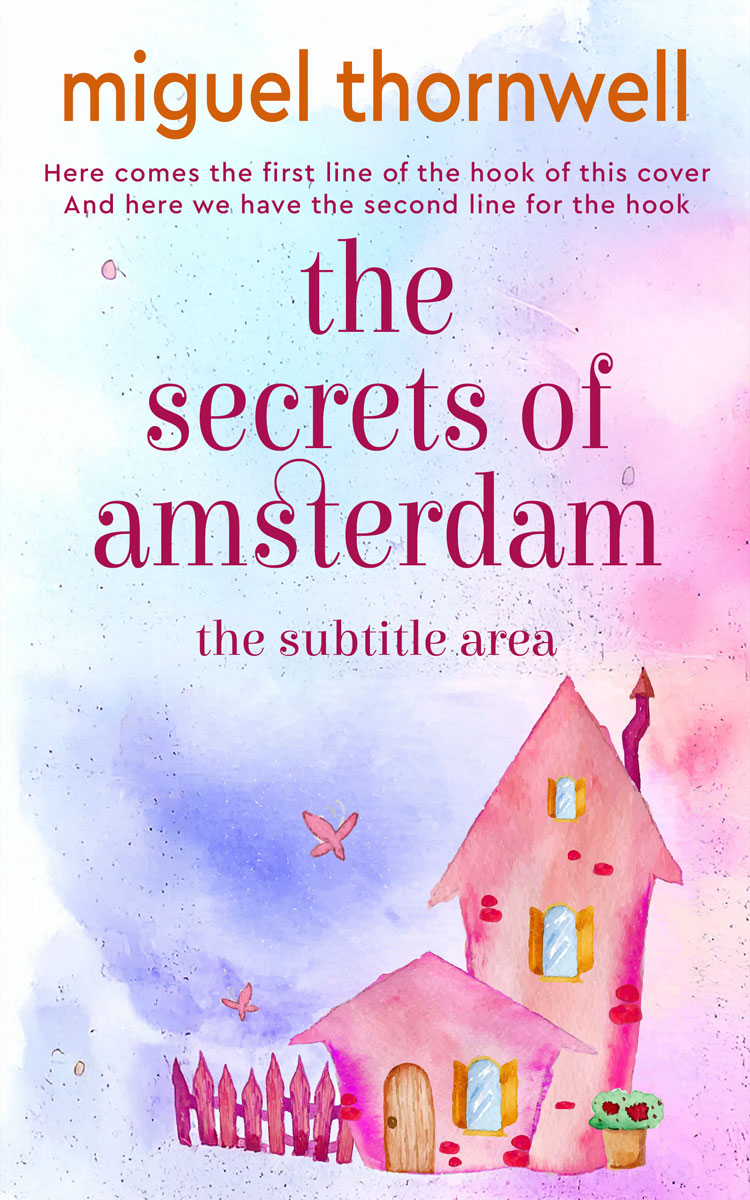 Pre Made Book Cover White Lilac