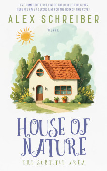 Pre Made Book Cover Green White