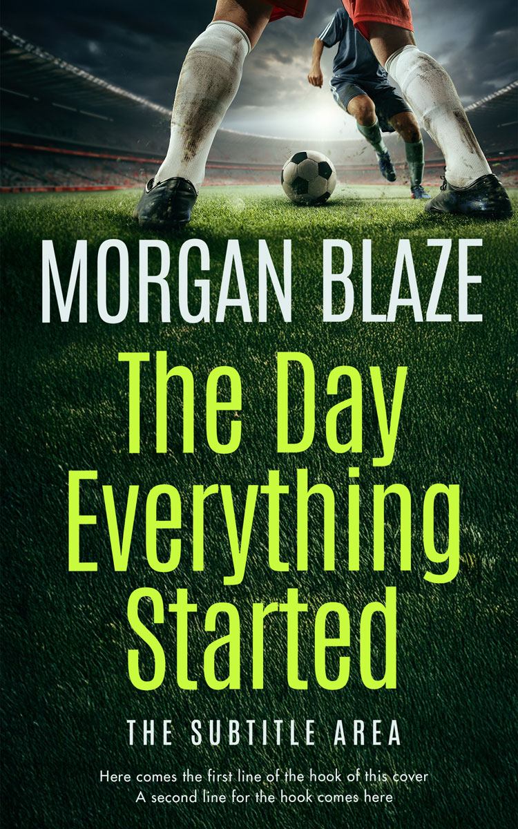 Pre Made Book Cover Yellow Green