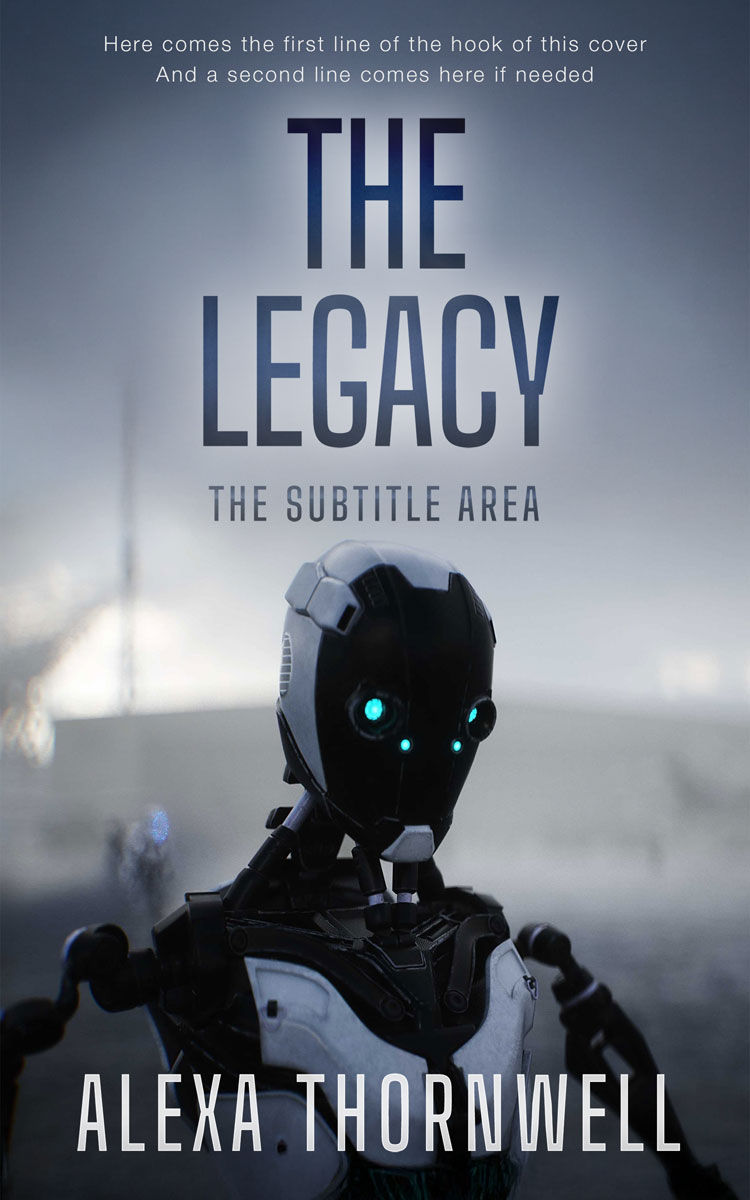 Pre Made Book Cover Bright Gray