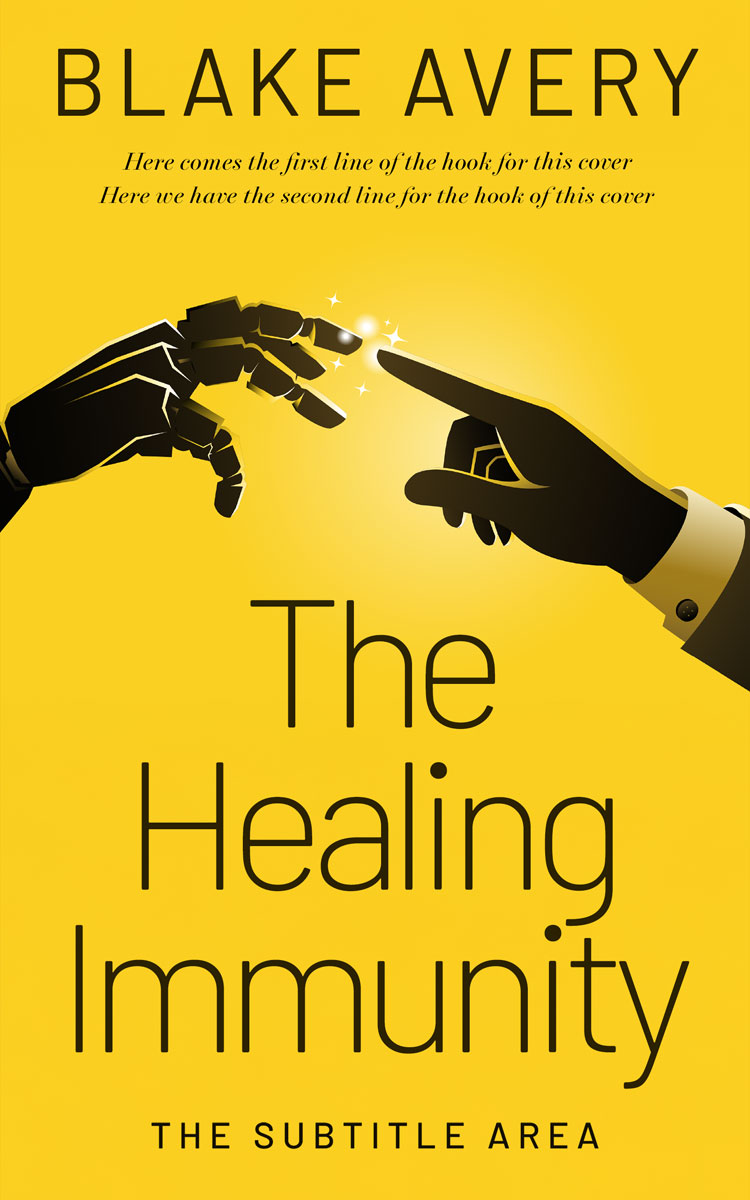 Pre Made Book Cover Lightning Yellow