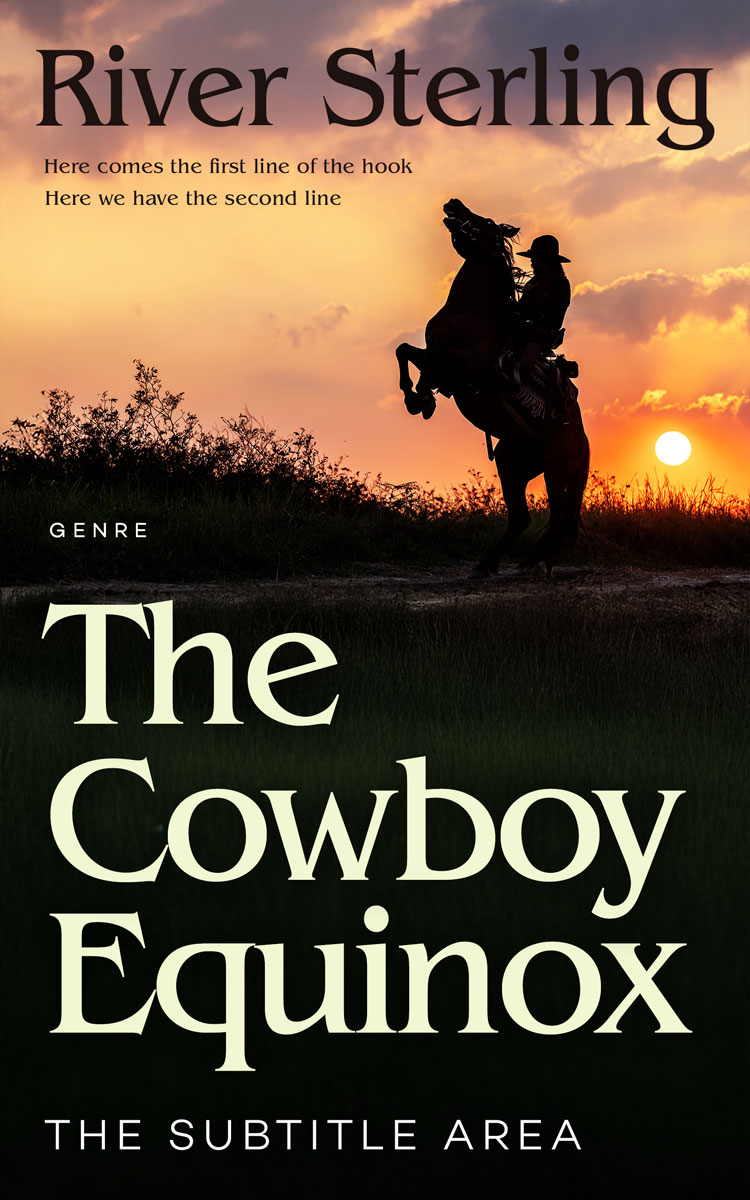 Pre Made Book Cover Gold Sand