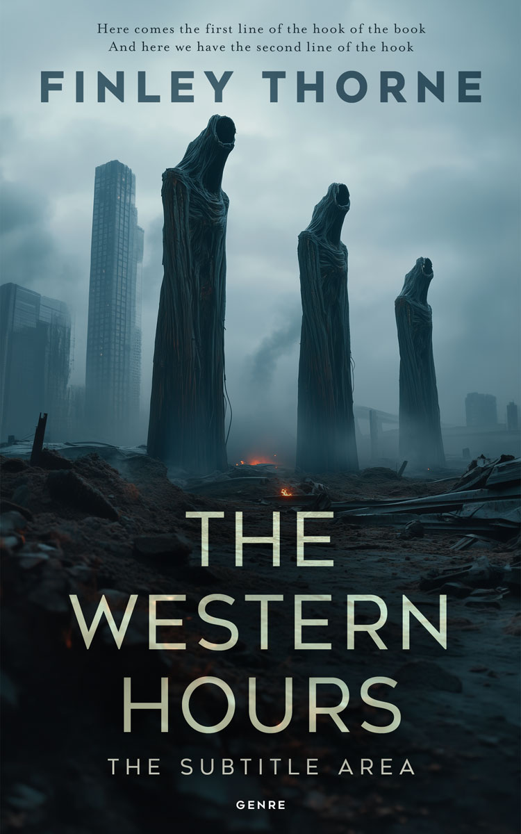 Pre Made Book Cover Tower Gray