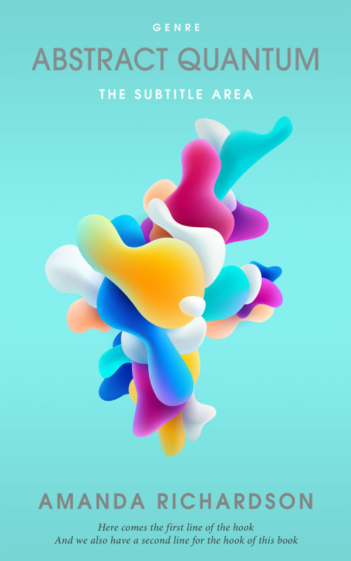 Pre Made Book Cover Aquamarine Blue