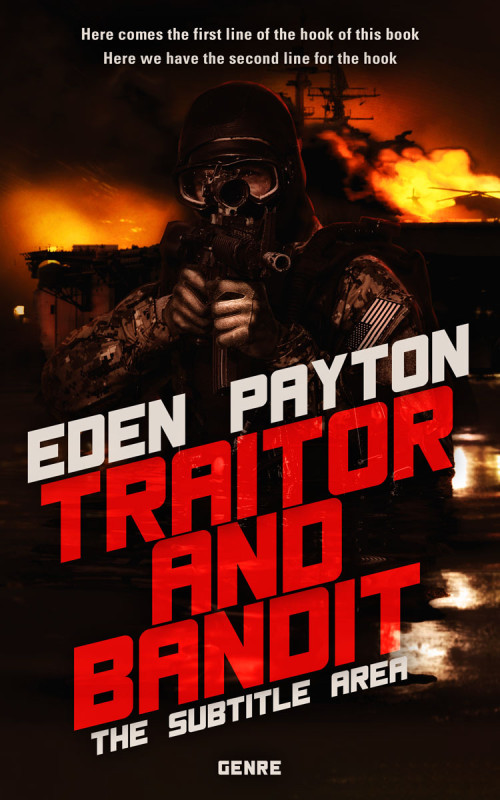 Pre Made Book Cover Flame Pea