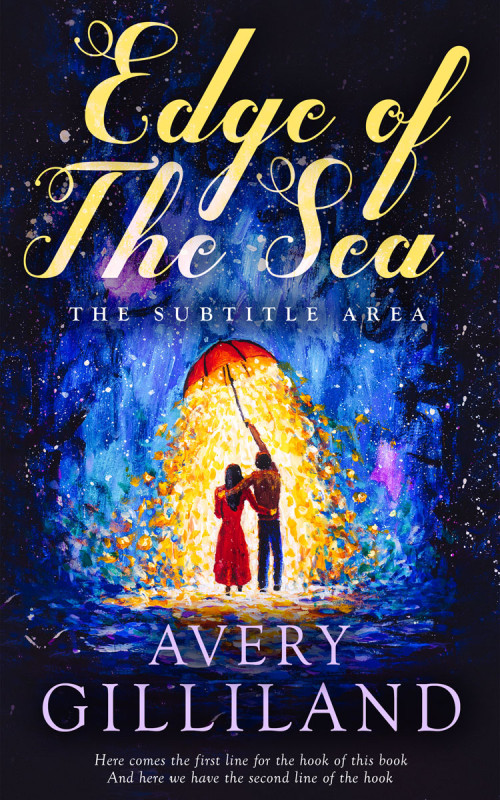 Pre Made Book Cover Gold Sand