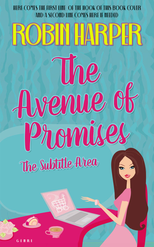 Pre Made Book Cover Fountain Blue