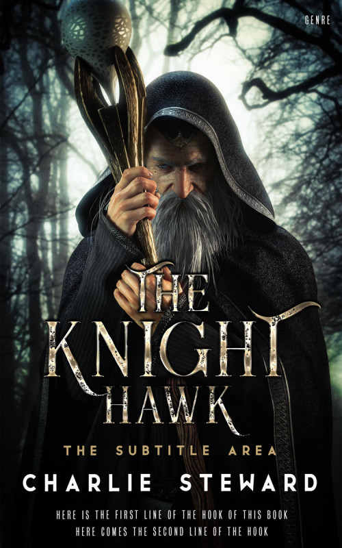 Pre Made Book Cover Foggy Gray