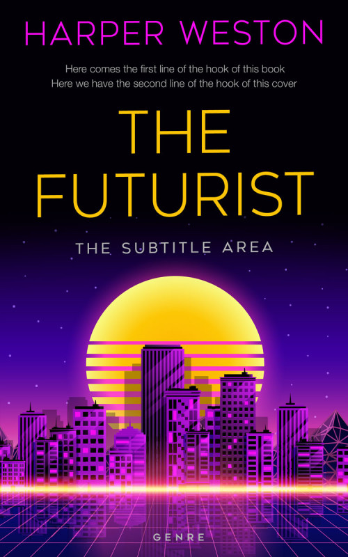 Pre Made Book Cover New York Pink