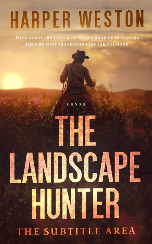 Pre Made Book Cover Gold Sand