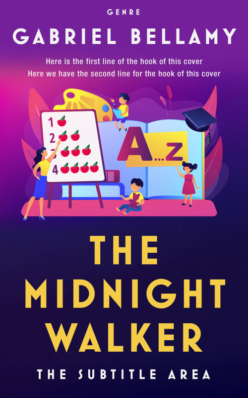 Pre Made Book Cover Violet