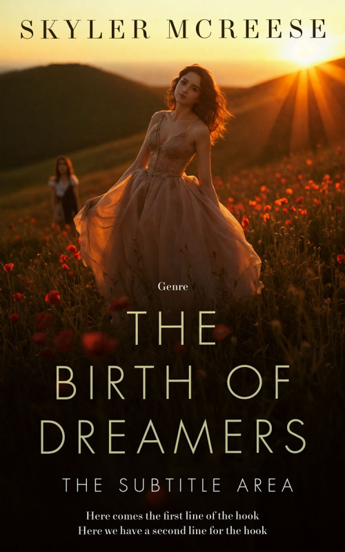 Pre Made Book Cover Gold Sand