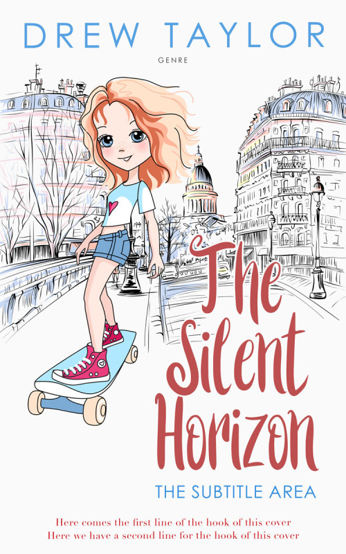 Pre Made Book Cover Hint of Red