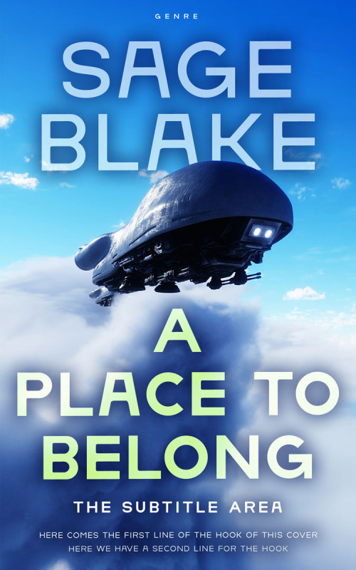 Pre Made Book Cover Azure