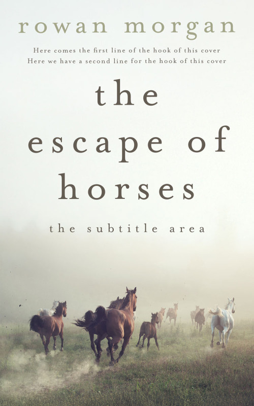 Pre Made Book Cover Green White