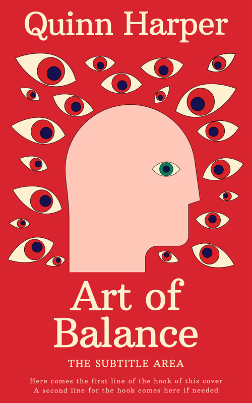 Pre Made Book Cover Alizarin Crimson