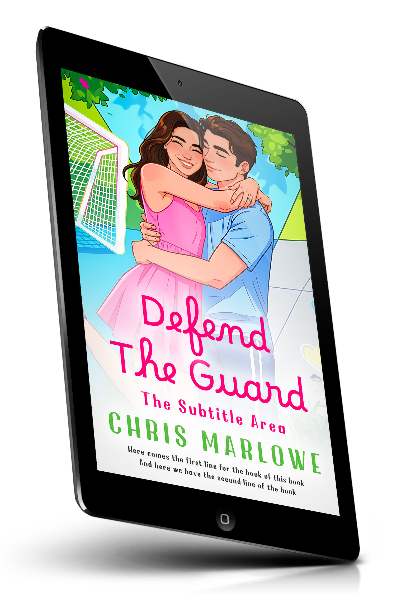 Tablet view of Premade Romance Book Cover - Viridian #18056 | BookCoverZone