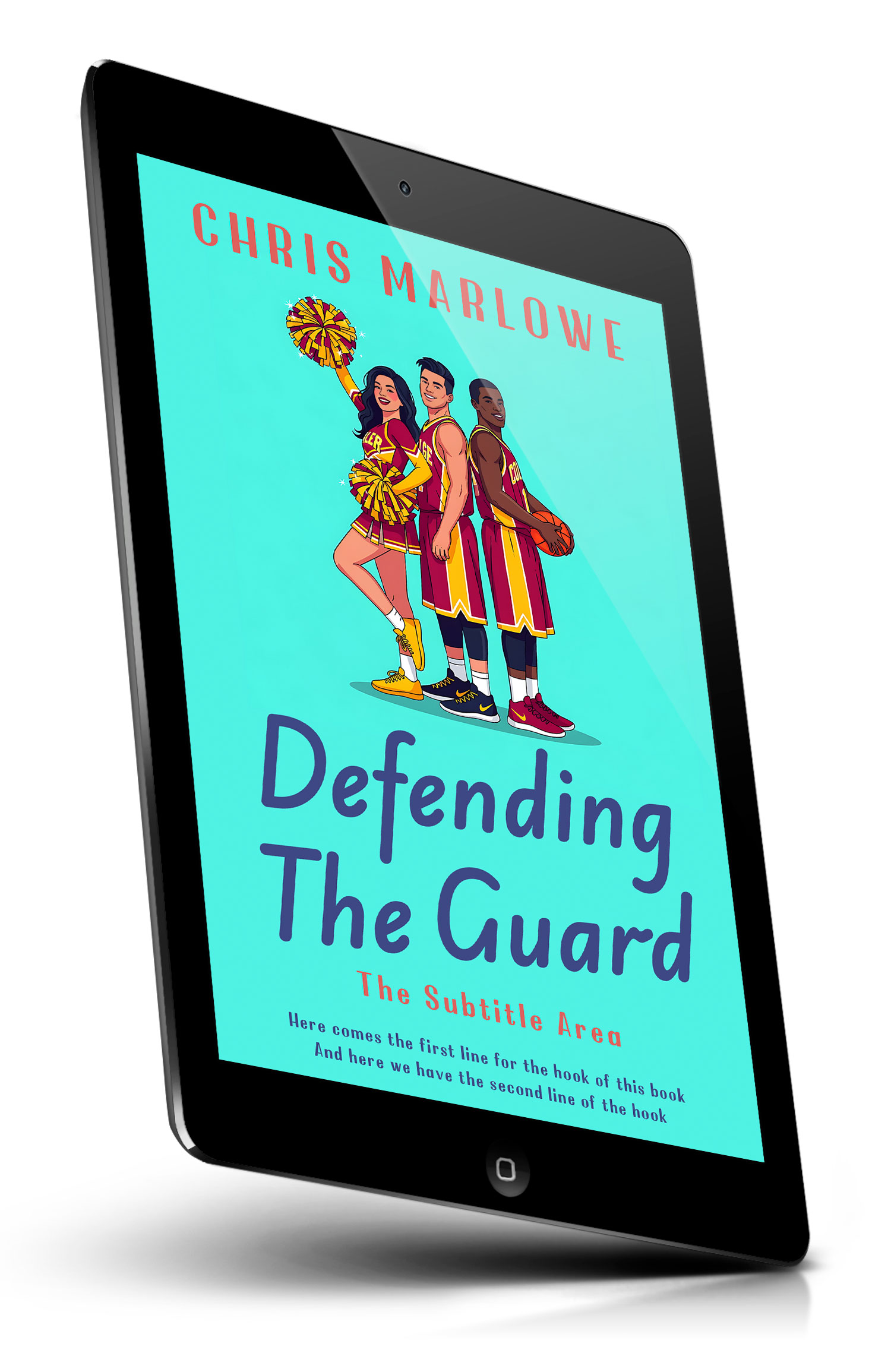 Tablet view of Premade Teen & Young Adult Book Cover - Turquoise Blue #18064 | BookCoverZone