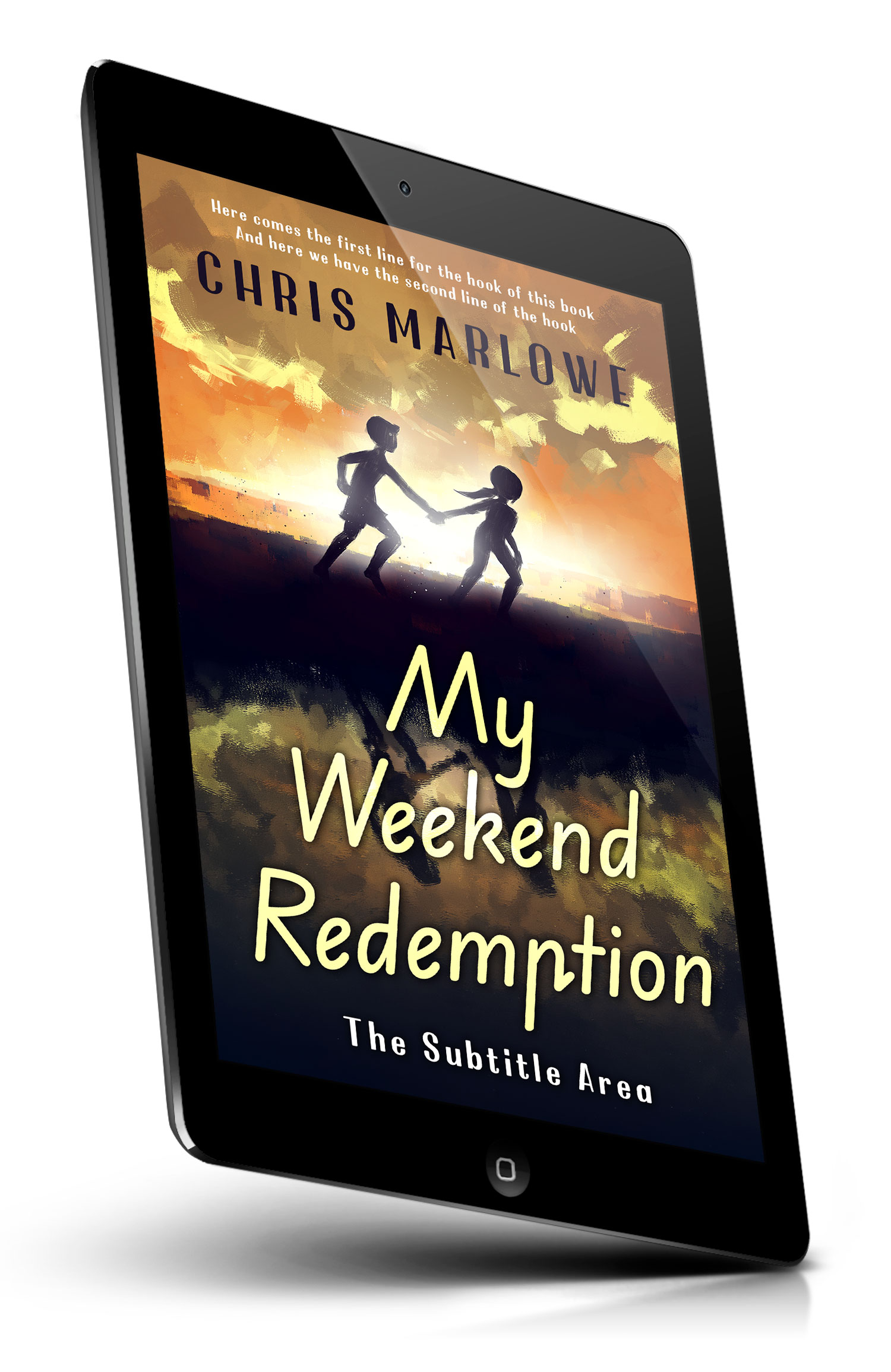Tablet view of Premade Teen & Young Adult Book Cover - Gold Sand #18076 | BookCoverZone