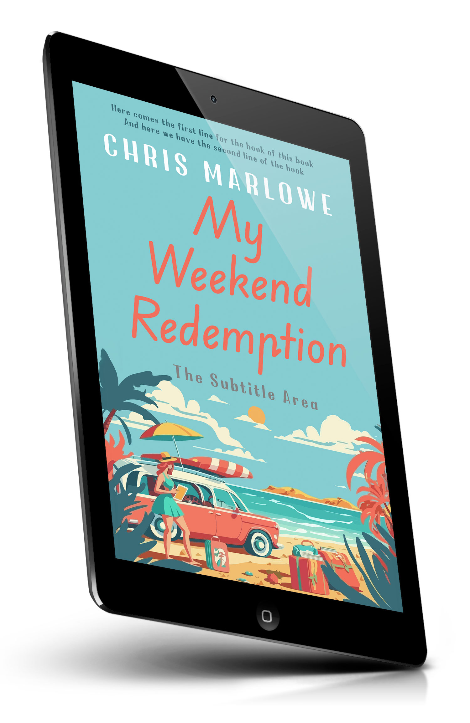 Tablet view of Premade Travel Book Cover - Half Baked #18081 | BookCoverZone