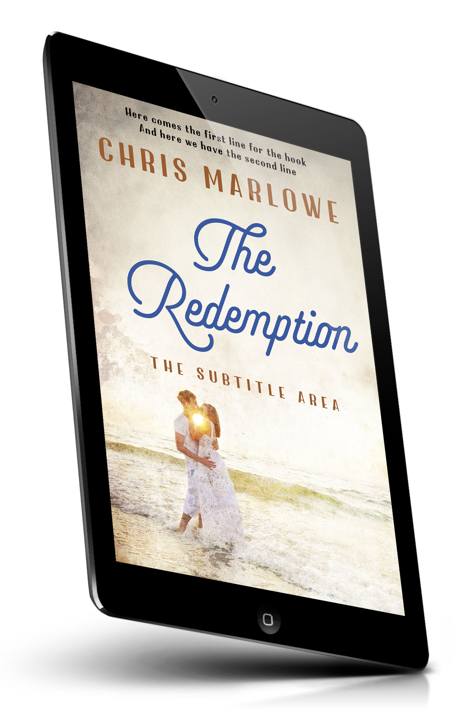 Tablet view of Premade Romance Book Cover - White Rock #18096 | BookCoverZone